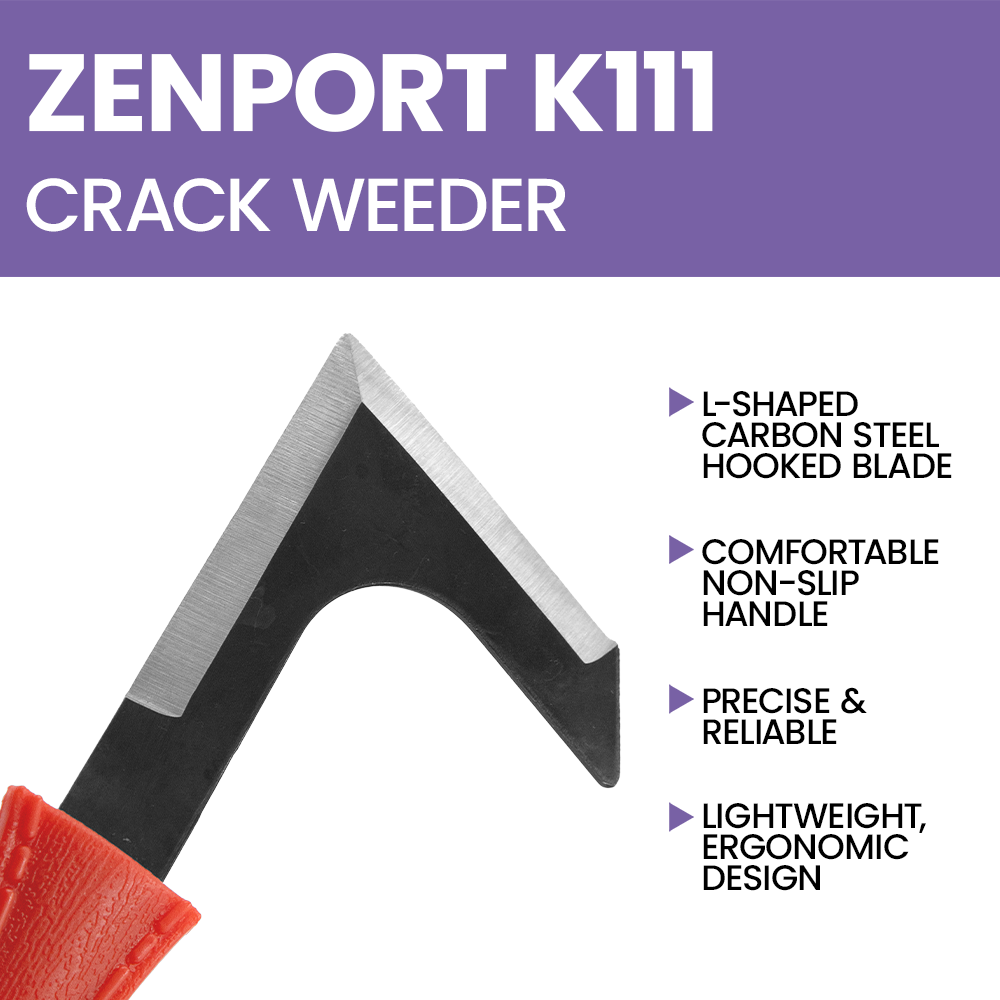 Zenport K111 Crack Weeder, Driveway, Side-Walk Weeding Tool, Orange