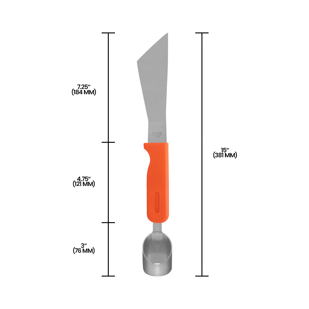 Zenport K115-KOR Harvest Knife, Orange, 7.25 Inch Stainless Steel Blade, Orange