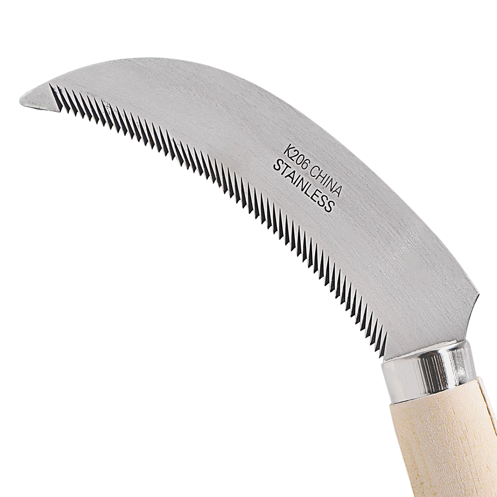 Cuchillo para bayas Zenport K206, hoja dentada de acero inoxidable de 4,3 pulgadas, color beige
