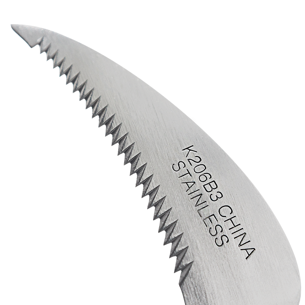 Hoz dentada para desherbar Zenport K206B3, mango de madera, hoja de acero inoxidable de 4,3 pulgadas, color beige
