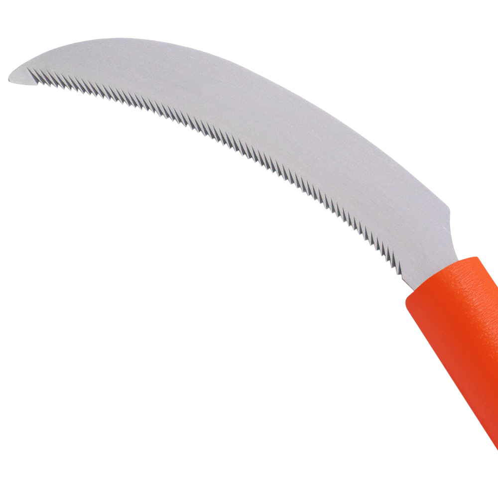 Hoz de cosecha dentada Zenport K206C, hoja de acero inoxidable de 4,3 pulgadas, color naranja