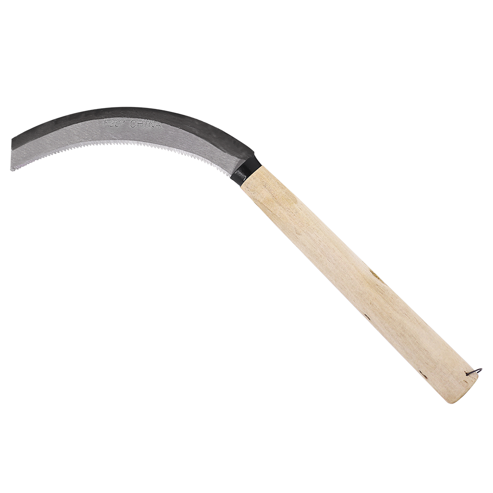 Cuchillo de cosecha Zenport K207 con hoja de acero al carbono de 5 pulgadas, color beige