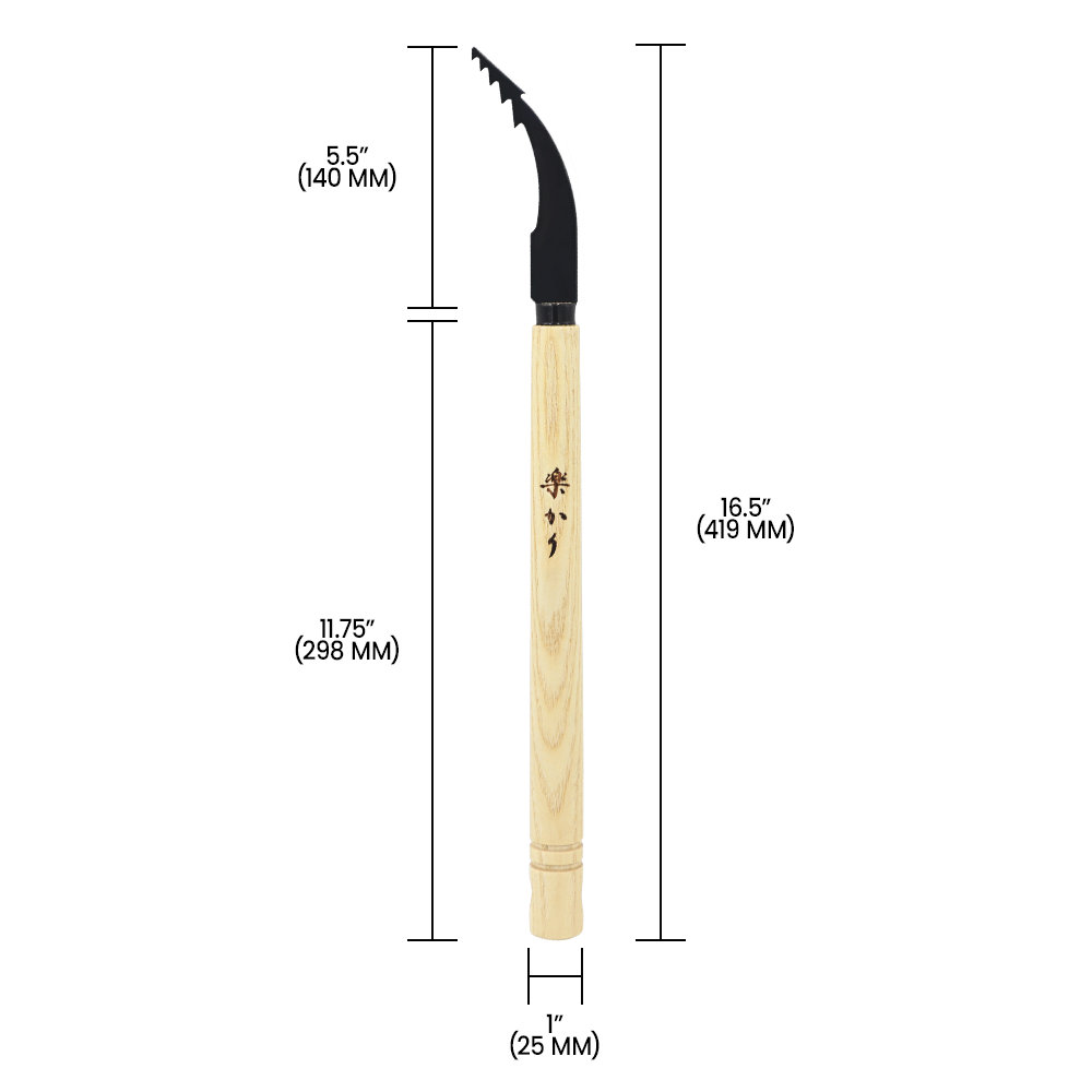 Zenport K211 High Japanese-style Crevice Weeding Tool, 5.5 Inch High Carbon Steel Blade, Beige