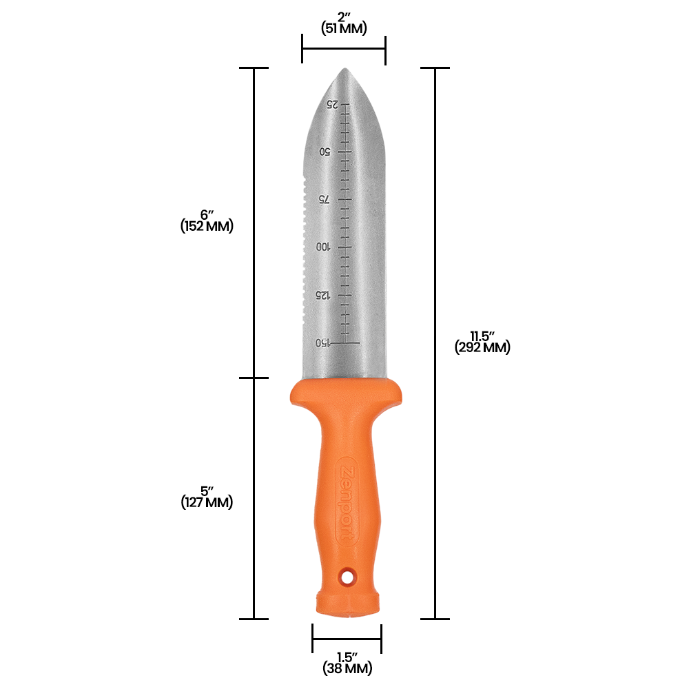 Cuchillo de tierra Zenport K246 Deluxe ZenBori con funda