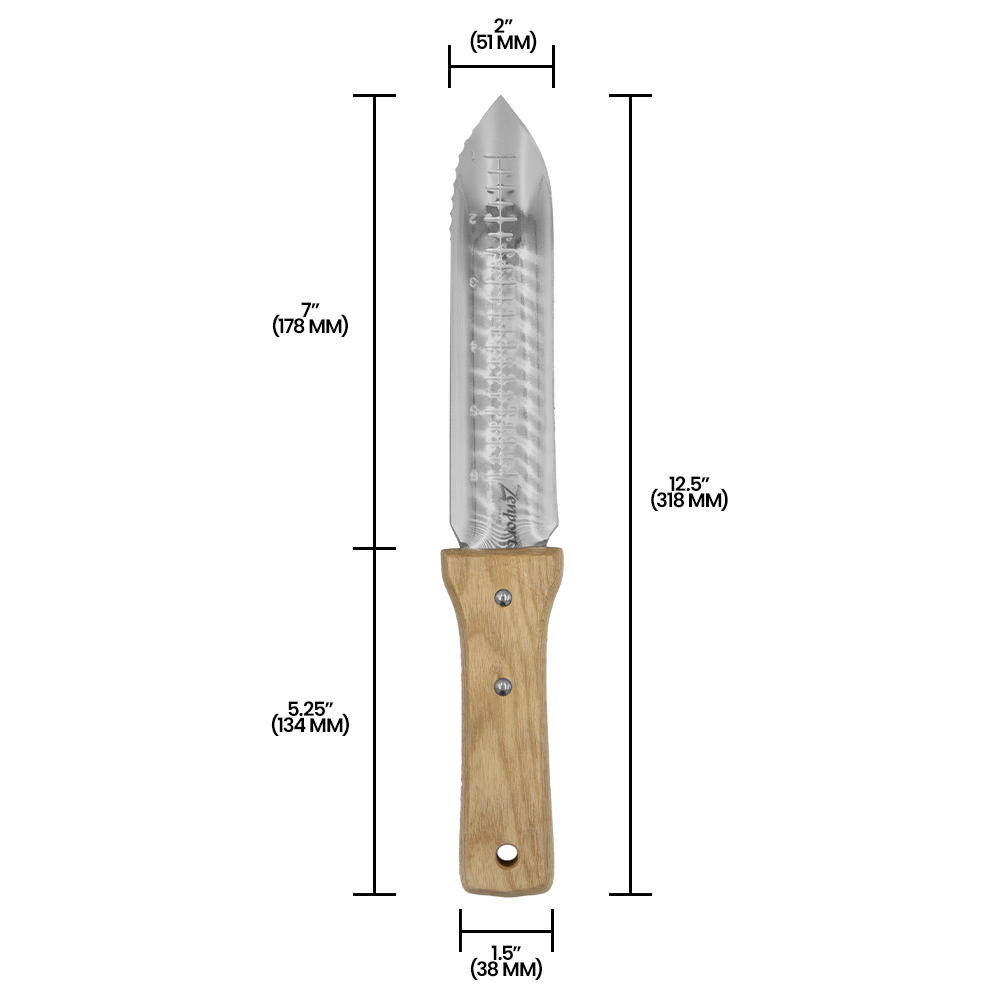 Zenport K248 Wood-handled Deluxe ZenBori Knife w/ Measuring Marks, Beige