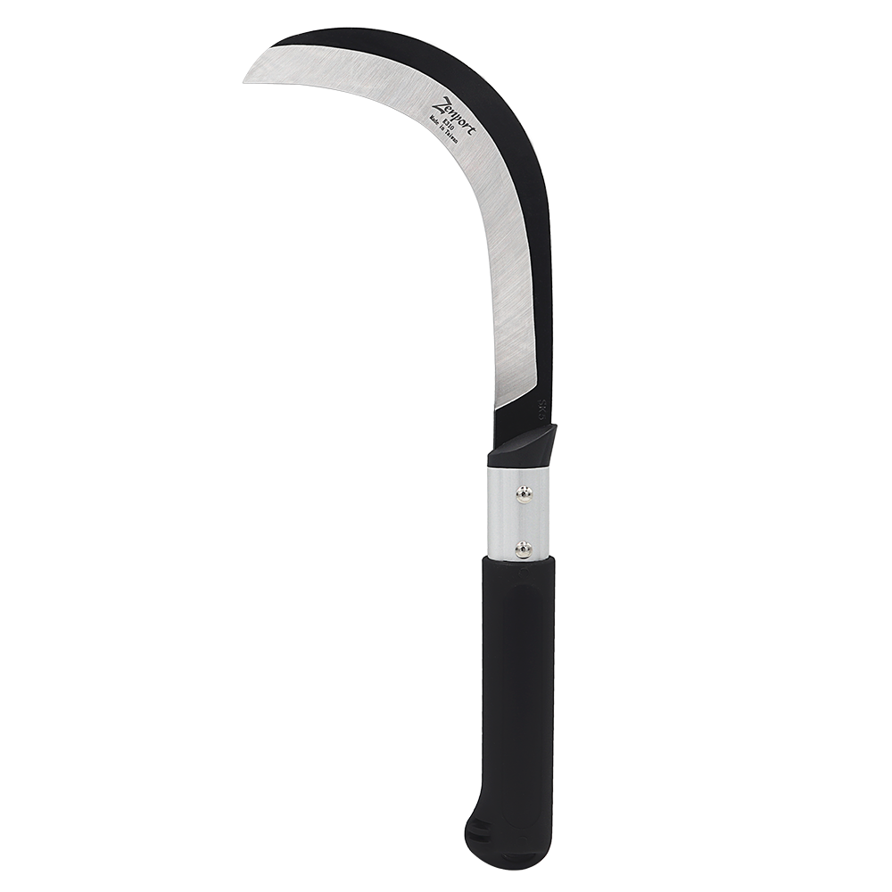 Hoz desbrozadora Zenport K310 con hoja de acero al carbono de 23 cm y mango de aluminio de 23 cm - Hoz de mano con empuñadura para jardinería y paisajismo