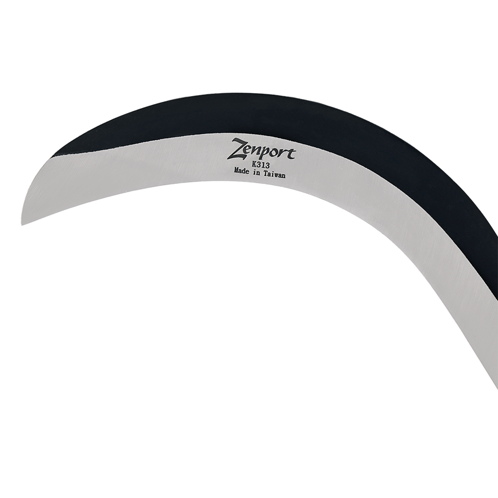 Hoz de cosecha Zenport K313, hoja de acero al carbono de 9 pulgadas, color negro/plateado