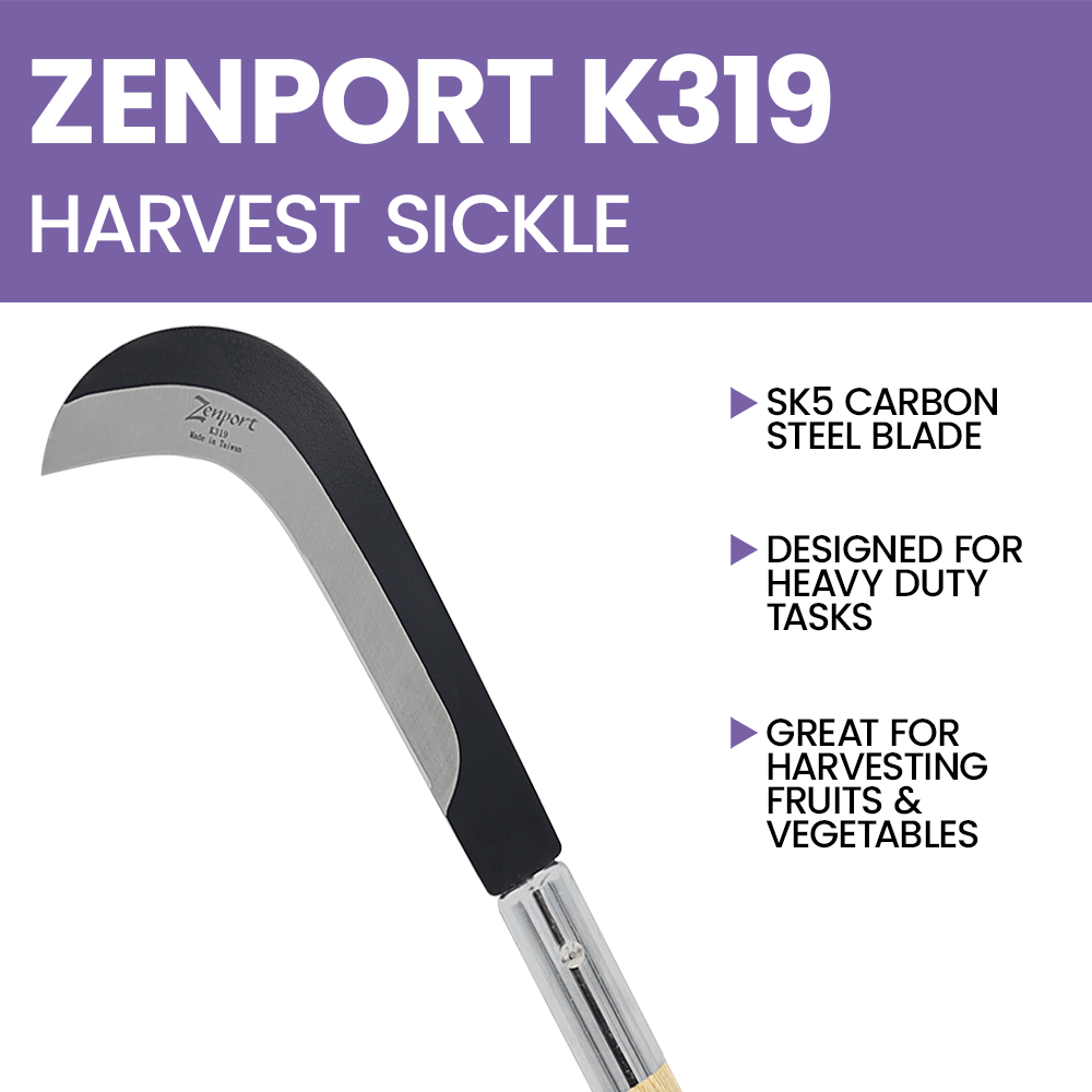 Zenport K319 59,5 cm (23,6 pulgadas) Hoz curva corta