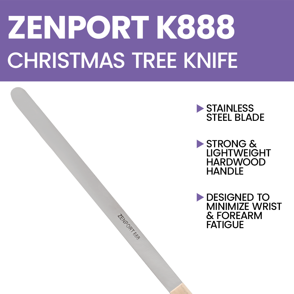 Zenport K888 Christmas Tree Nursery Shearing Knife, 16.25" Blade, 16.25 Inch Stainless Steel Blade, Beige