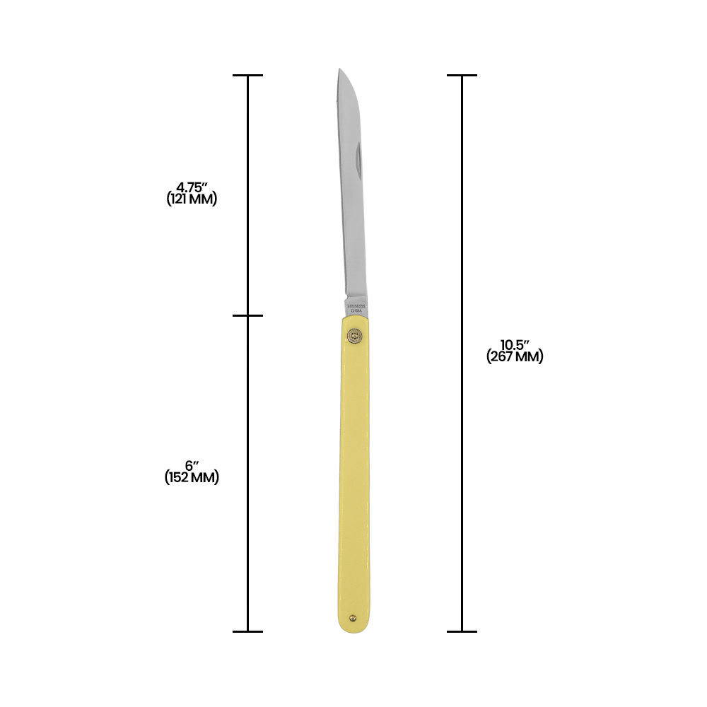 Zenport KC05 Fruit Sampling Knife with Carrying Case, 4.75 Inch Blade, Yellow