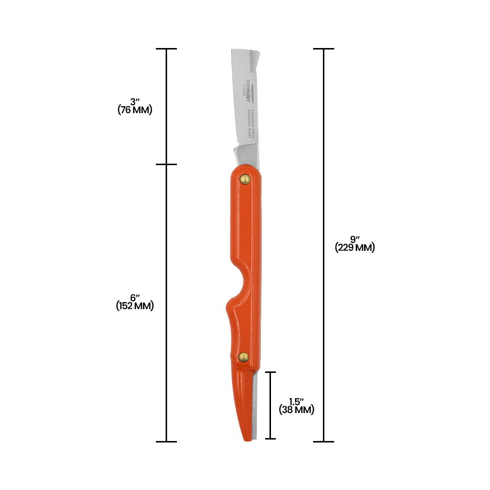 Zenport KS04 Knife Sharpener with Grafting Knife Combo, 3 Inch Blades, Orange