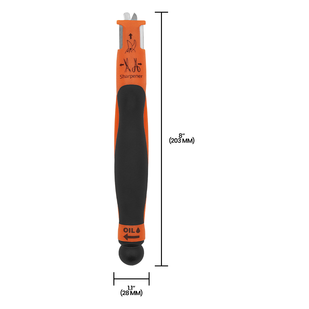 Zenport KS06 6-in-1 Multi-Sharpener for Pruners, Scissors, and Knives, Orange/Black