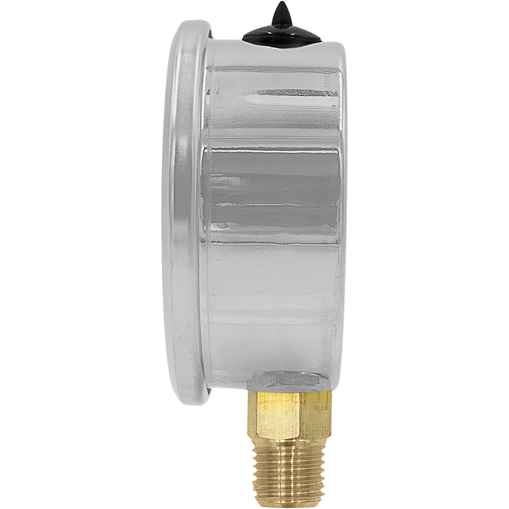 Zenport LPG1000 Glycerin Liquid Filled Pressure Gauge, 1000 PSI, Silver