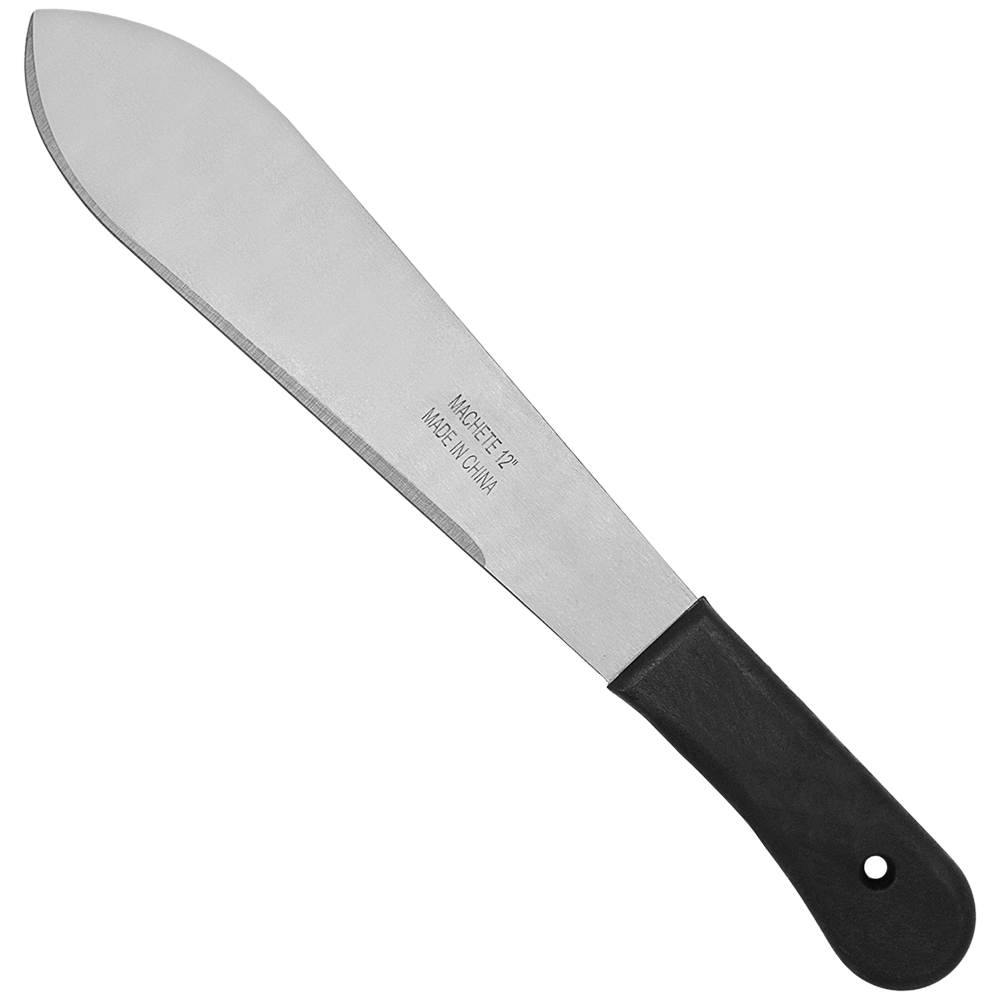 Machete Zenport MP12 con funda, hoja de 30 cm, hojas de acero al carbono de 30 cm, color plateado/negro