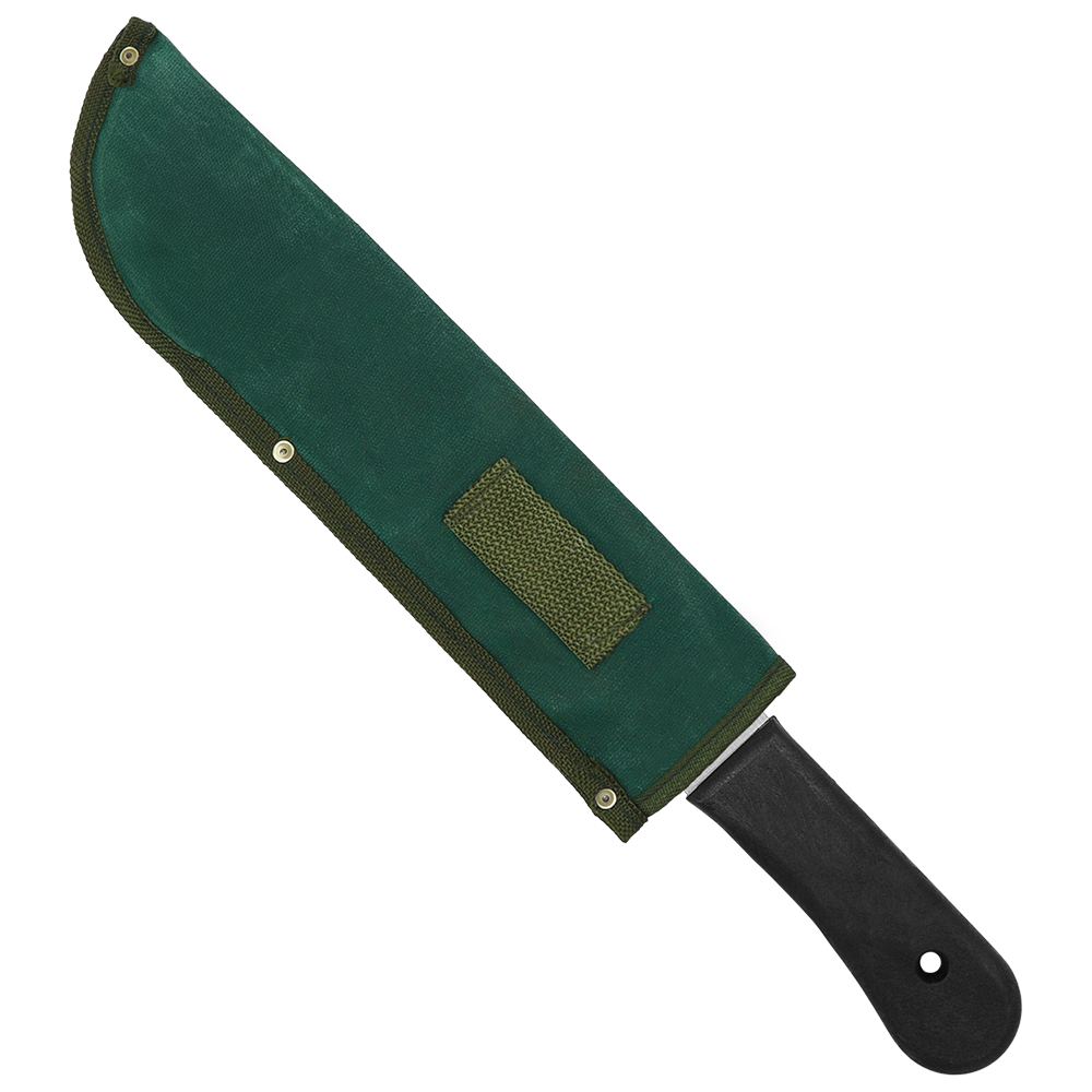 Machete Zenport MP12 con funda, hoja de 30 cm, hojas de acero al carbono de 30 cm, color plateado/negro