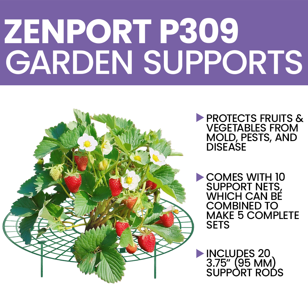 Zenport P309 Garden Supports Fruit and Vegetable Gardening, Green