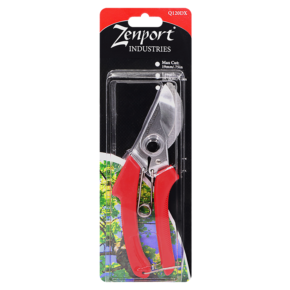 Zenport Q120DX Precision Pocket Secateur, 8-Inch, 2.5 Inch Blades, Red