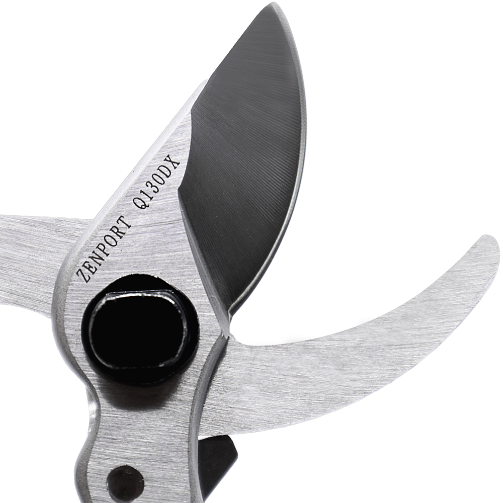 Podadora de bypass estilo japonés Zenport Q130DX de 8,5 pulgadas, corte de 0,5 pulgadas, hojas de 2 pulgadas, color crema