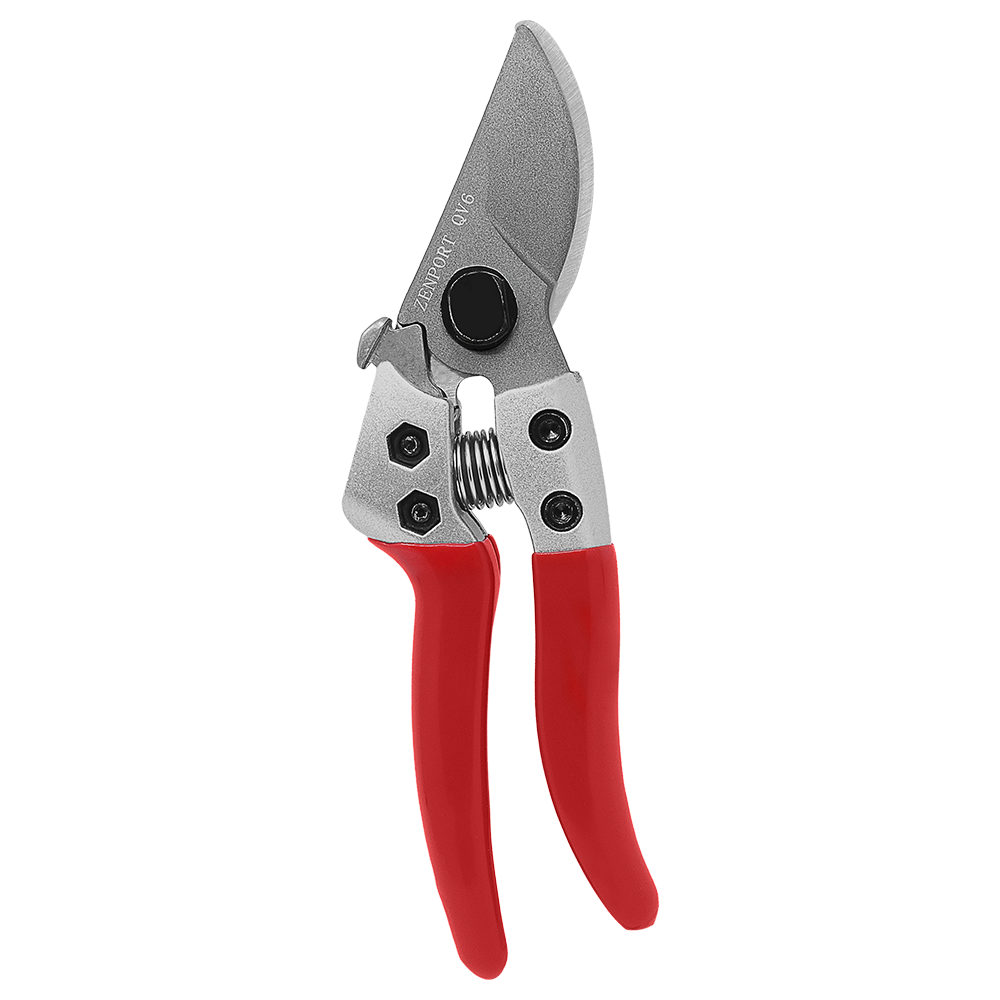 Zenport QV6 Premium Pruning Shear, 6-Inch, Red