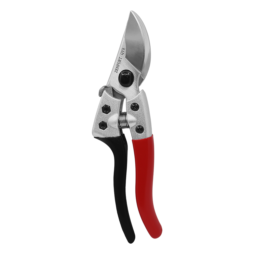 Zenport QV8 Q Series V8 Professional Chrome-plated Pruner, Black/Red