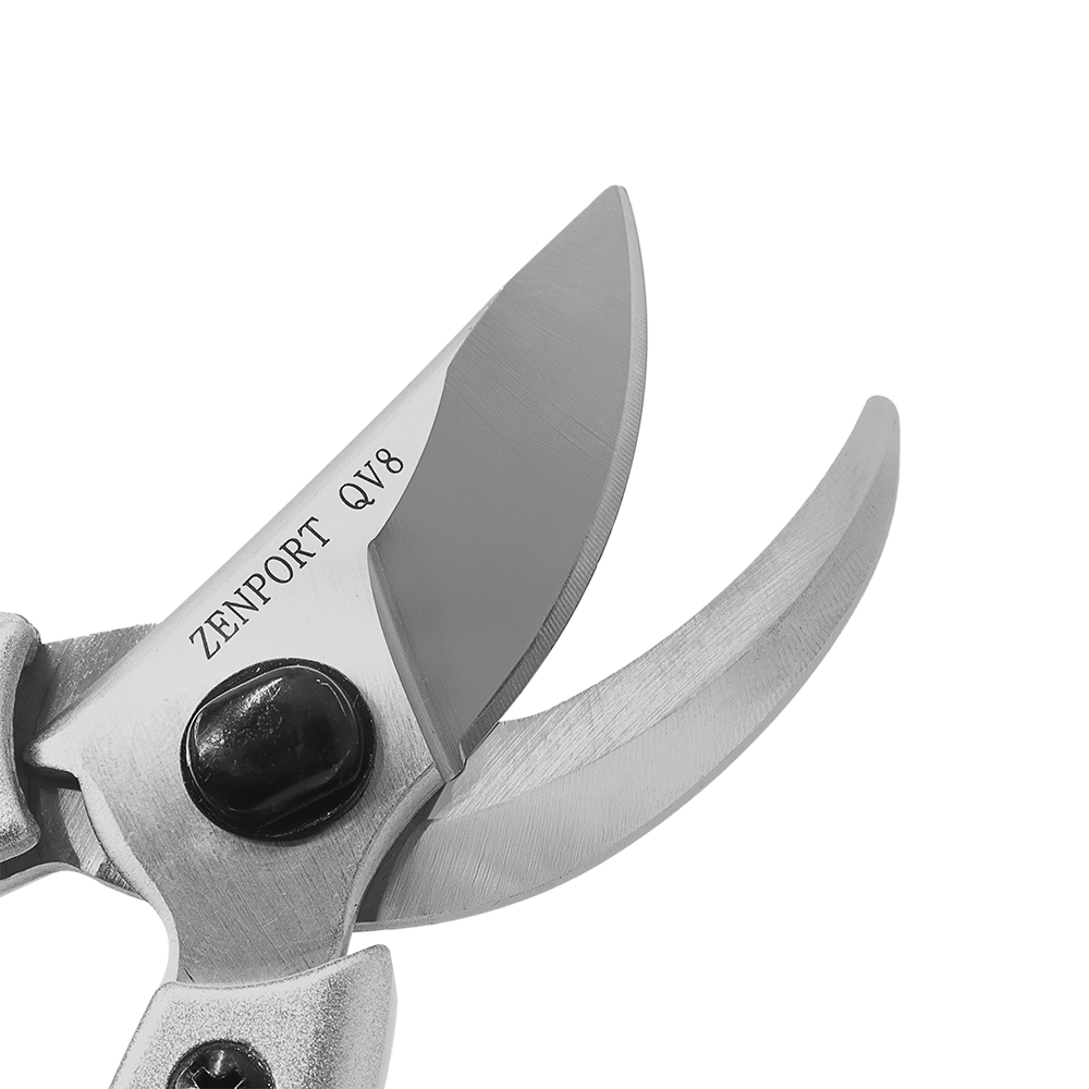 Podadora profesional cromada Zenport QV8 Serie Q V8, negra/roja