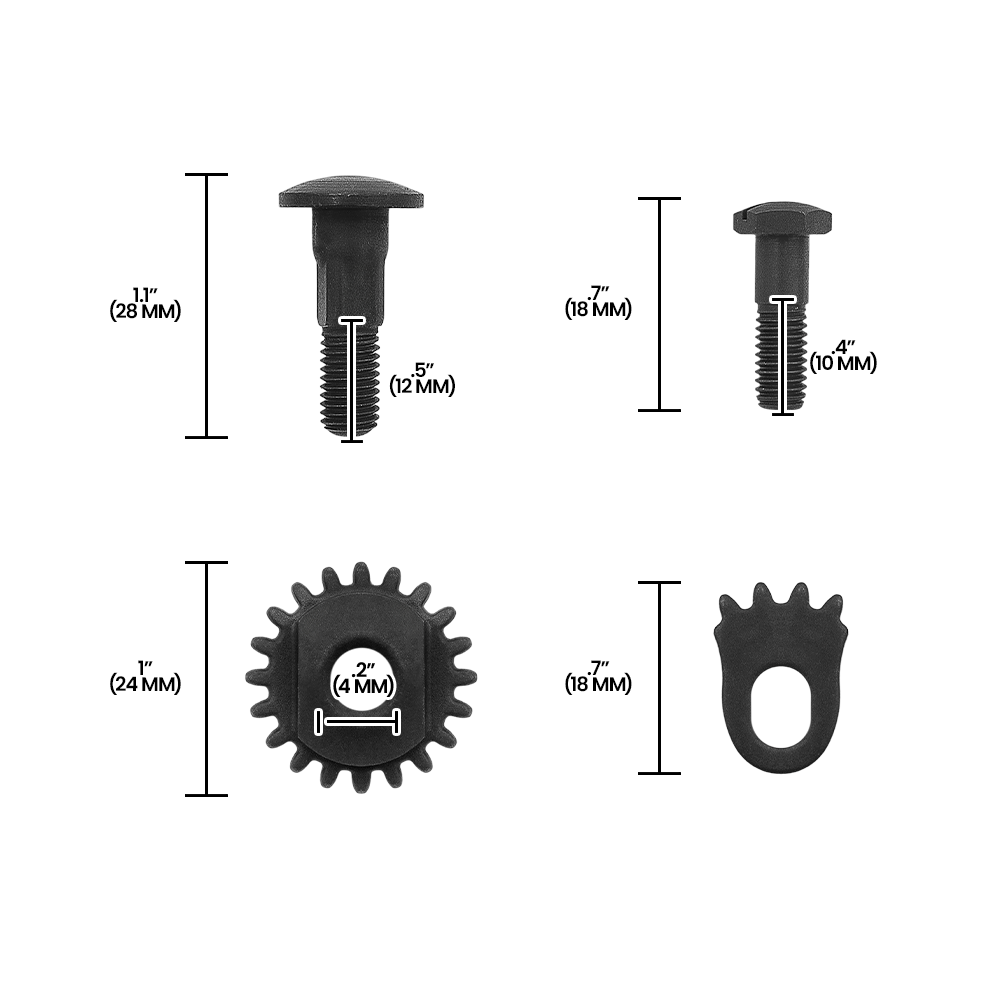 Juego de pernos y tuercas centrales Zenport QZ402-P2 para la serie QZ