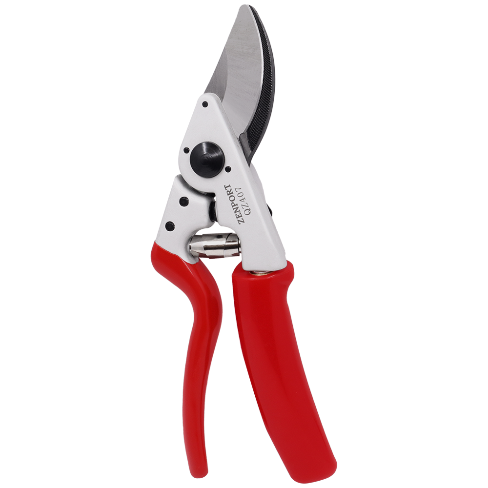 Podadora profesional giratoria Zenport QZ407, corte de 2,5 cm, 21,8 cm de largo, hojas de 5 cm, color rojo