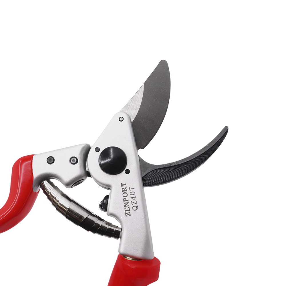 Podadora profesional giratoria Zenport QZ407, corte de 2,5 cm, 21,8 cm de largo, hojas de 5 cm, color rojo