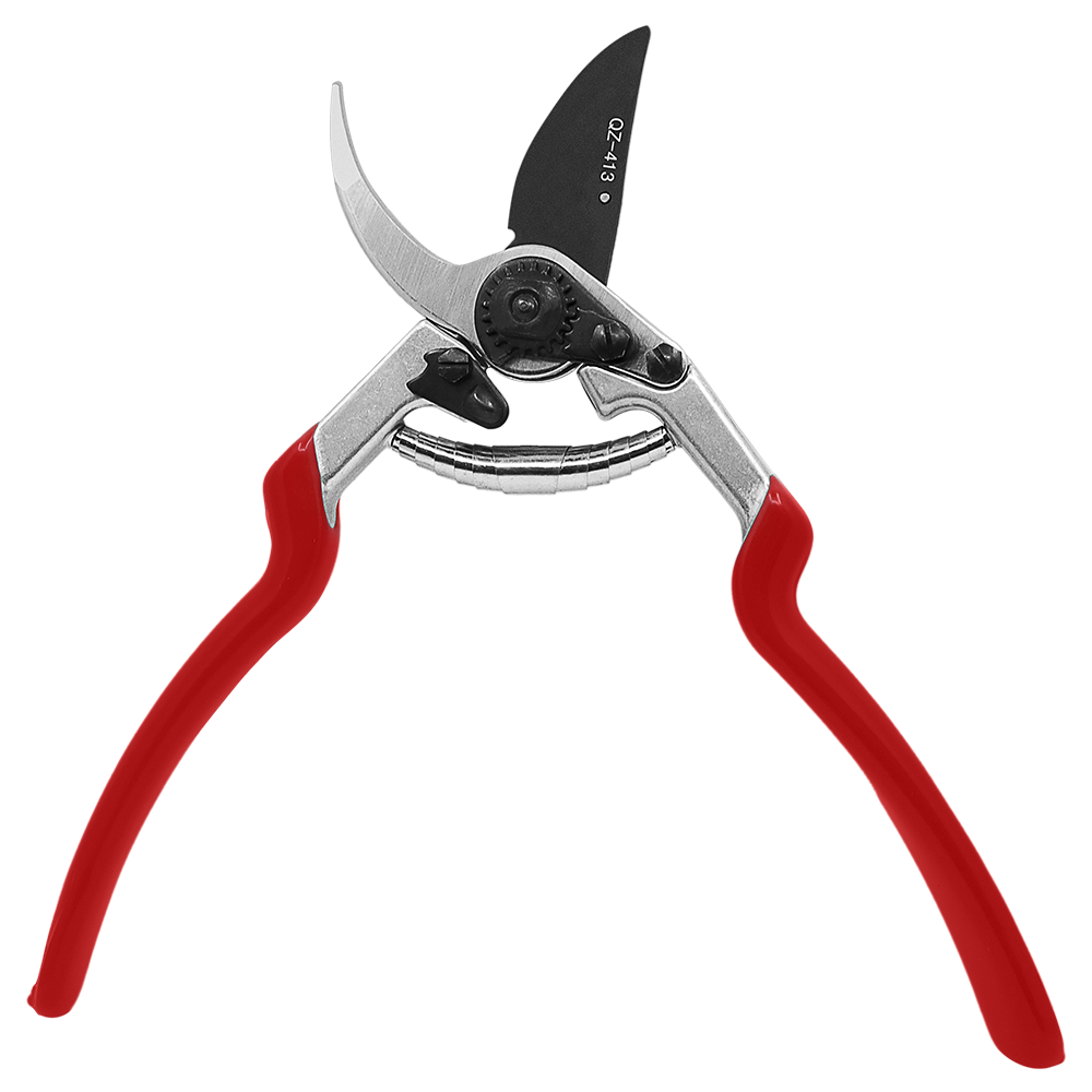 Zenport QZ413 Pruning Shears, Extra Long Handle, 2 Inch Carbon Steel Blades, Red