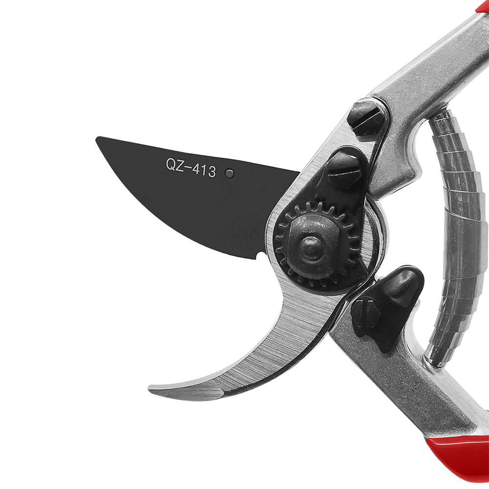Zenport QZ413 Pruning Shears, Extra Long Handle, 2 Inch Carbon Steel Blades, Red