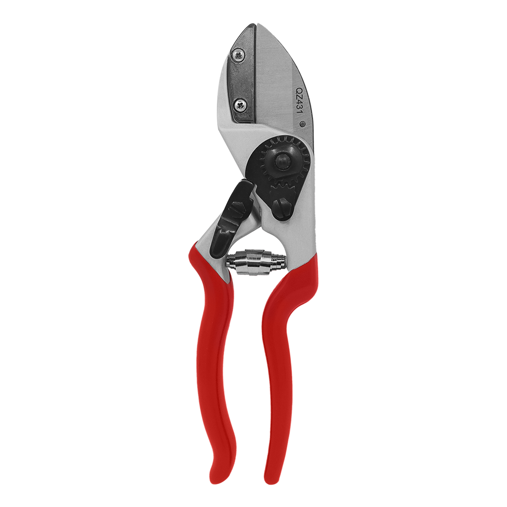 Zenport QZ431 Anvil Professional Pruner, 8.3-Inch, 1.75 Inch Blades, Red
