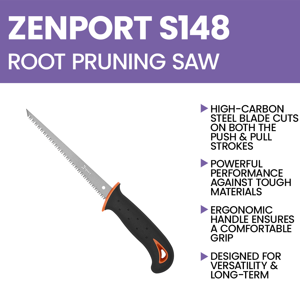 Zenport S148 Root Pruning Saw, Black