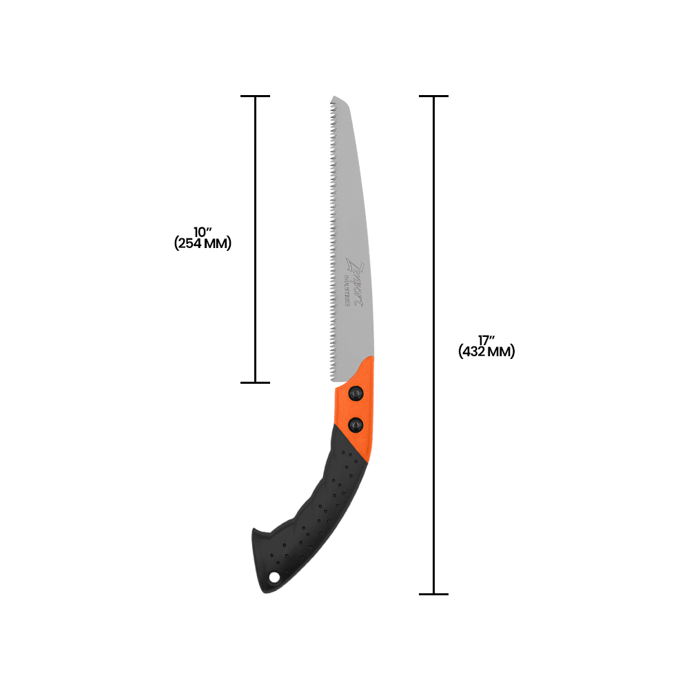 Zenport S250 Hand Pruning Saw with Sheath, 10 Inch High Carbon Steel Blade, Black