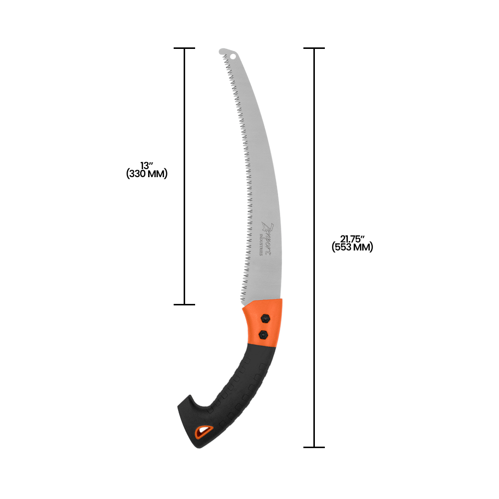 Zenport S330C Pistol Grip Saw, Curved, 13 Inch High Carbon Steel Blade, Black