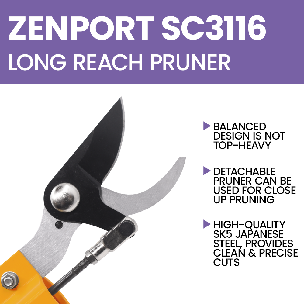 Zenport SC3116 63.5" Long Reach Compact Cordless Pruner, .75-Inch Cut