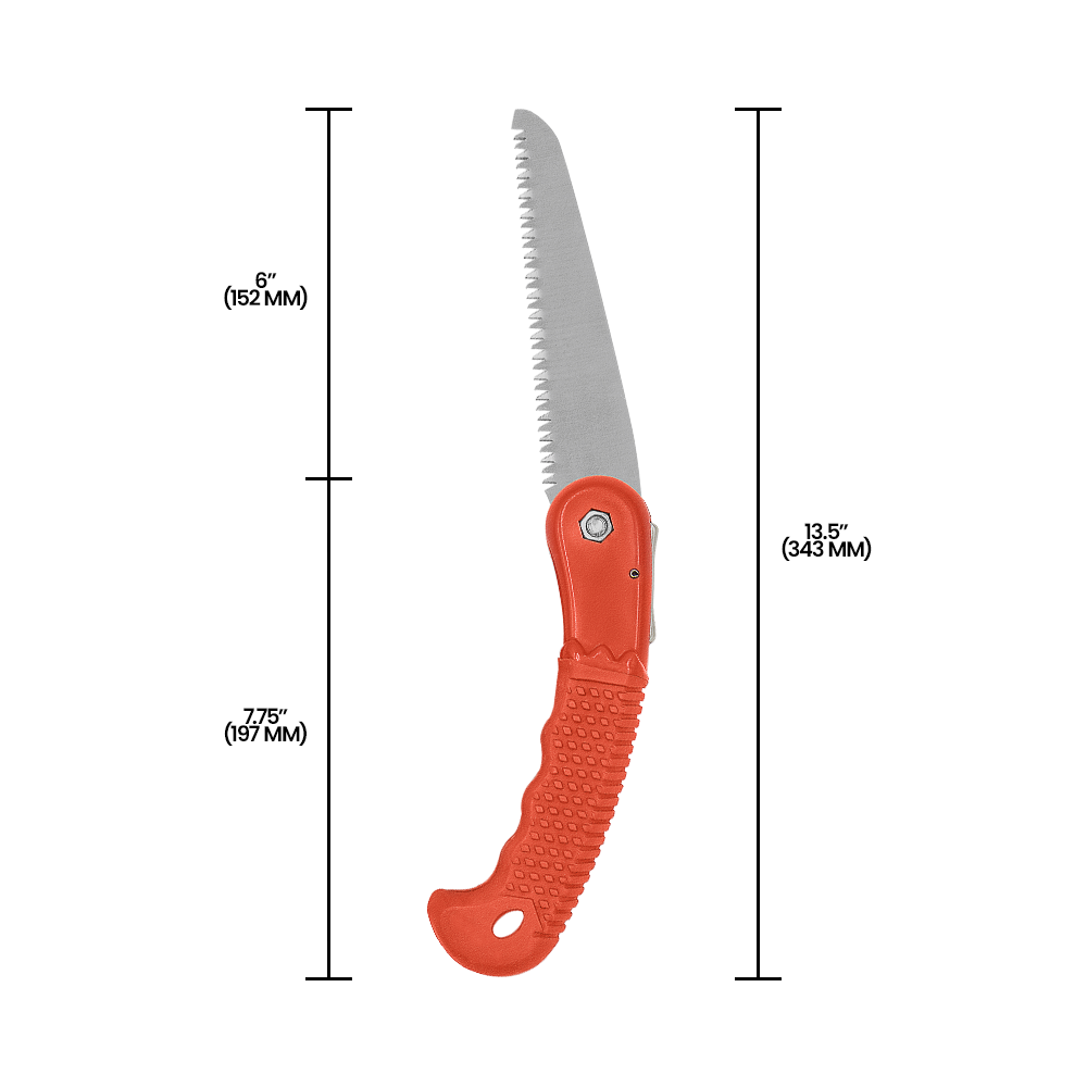 Zenport SF150 Folding Saw, 6 Inch Carbon Steel Blade, Red