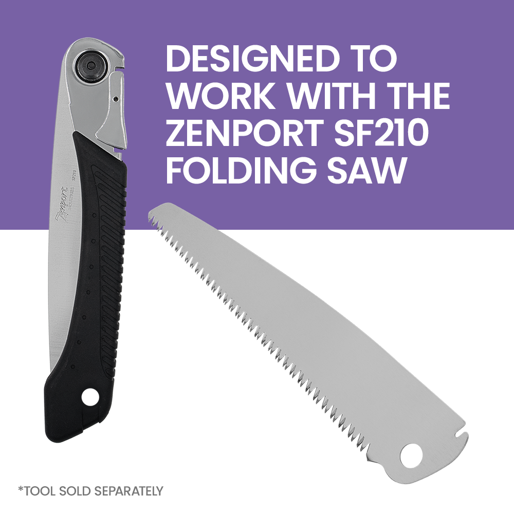 Hoja de repuesto Zenport SF210-B para sierra SF210, hojas de acero al carbono de 8,5 pulgadas, color plateado