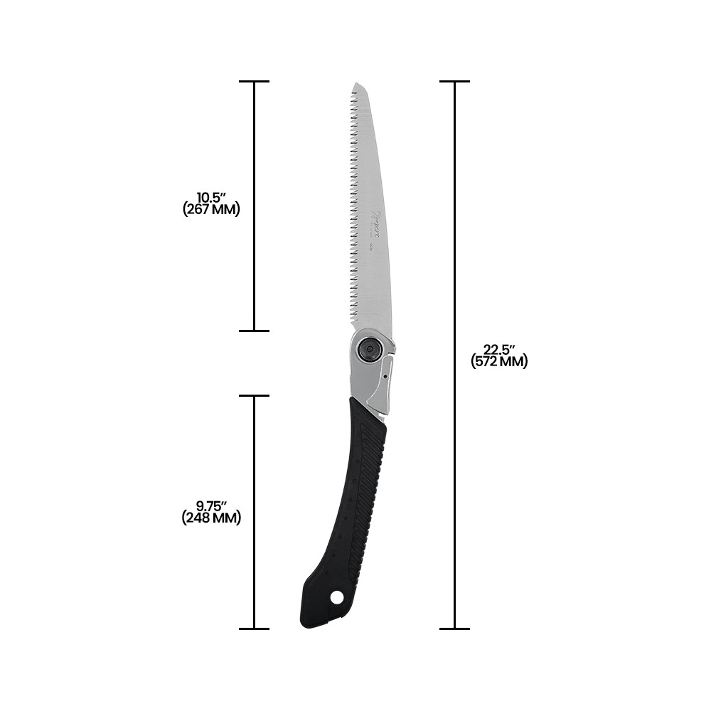 Zenport SF280 Folding Saw, 10.5 Inch Carbon Steel Blade, Black
