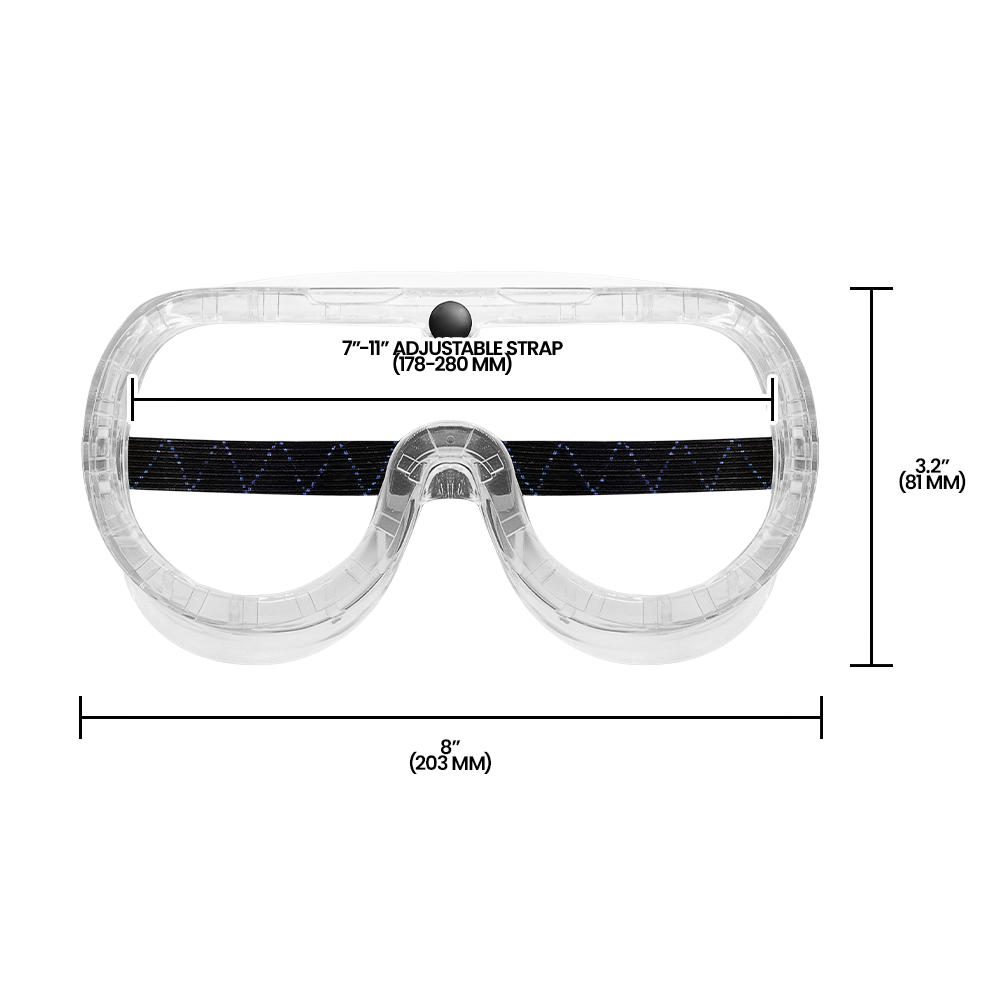 Zenport SG201 Safety Splash Goggles, Clear