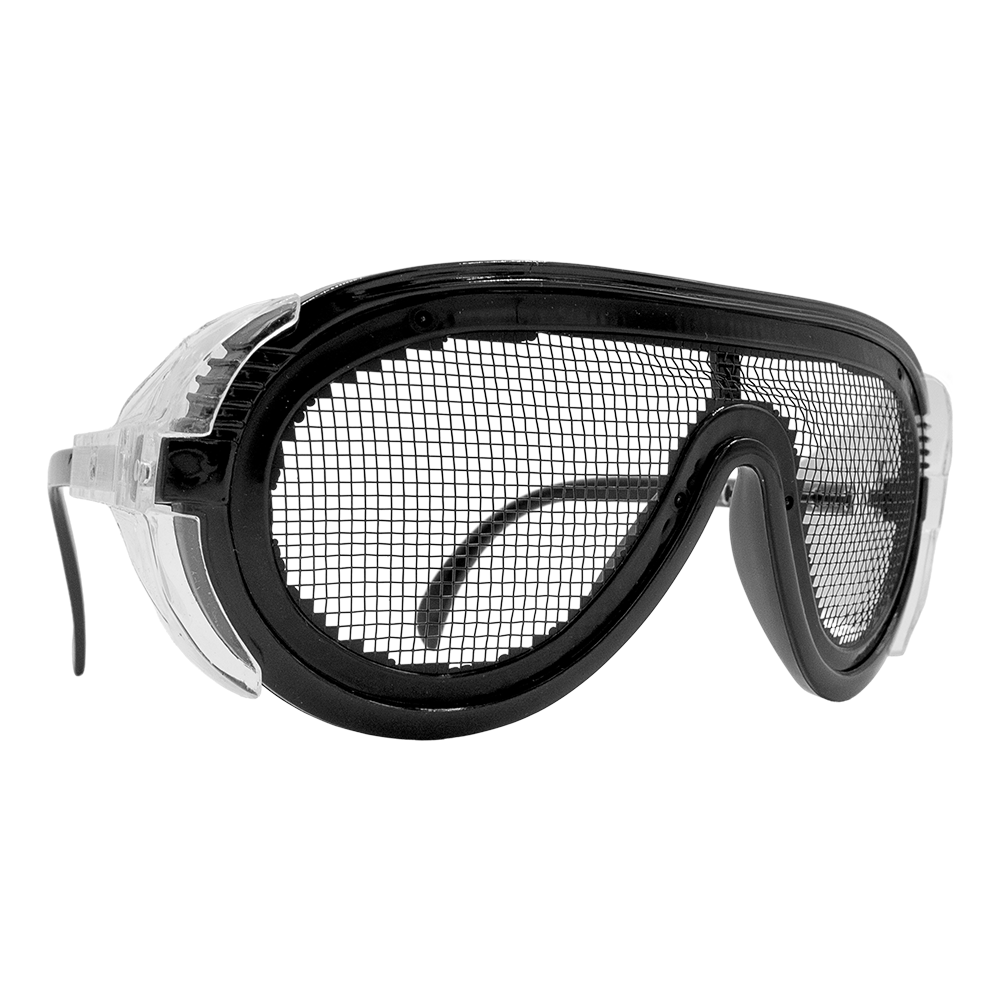 Zenport SG2635 Adjustable Scratch and Fog Free Wire Mesh Safety Glasses, Black