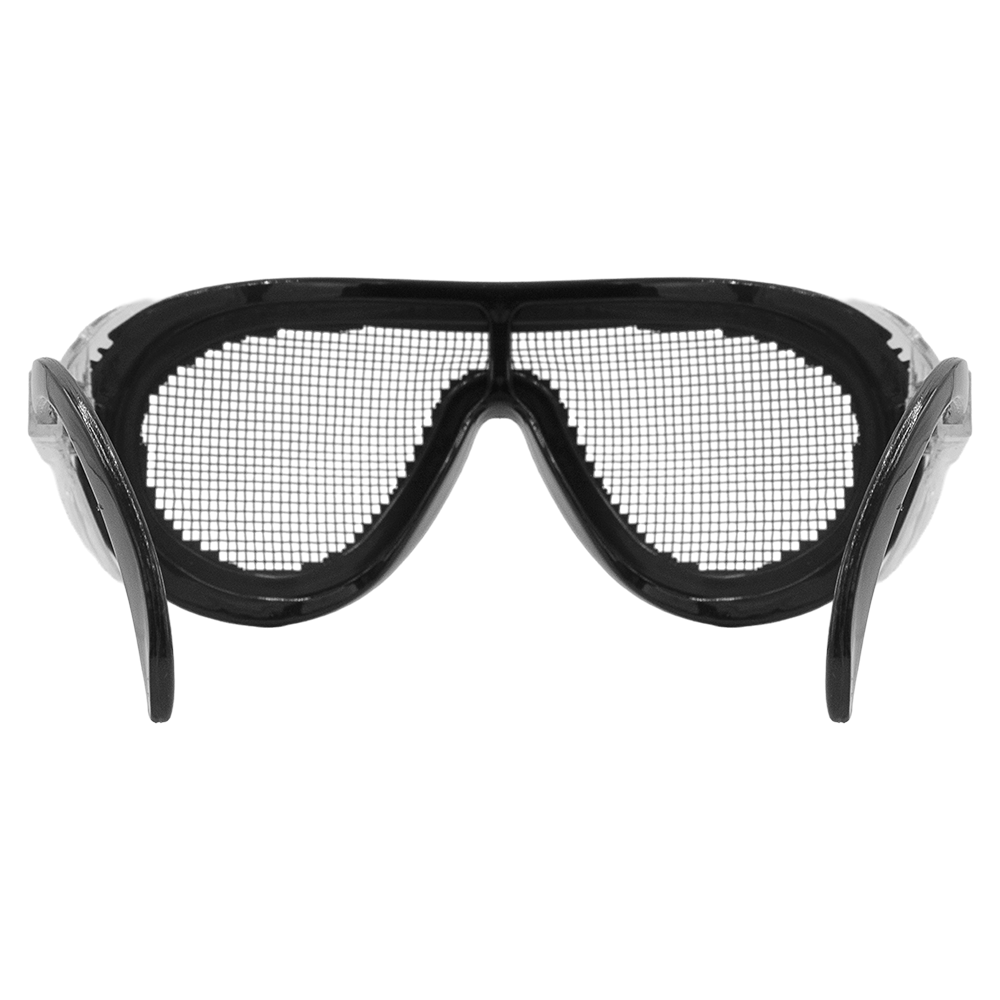 Zenport SG2635 Adjustable Scratch and Fog Free Wire Mesh Safety Glasses, Black