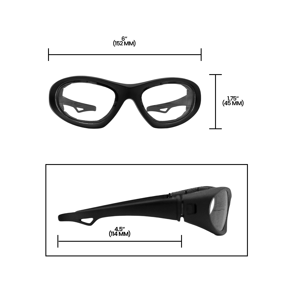 Zenport SG2661 Wrap-Around UV Coated Hybrid Safety Glasses, Black