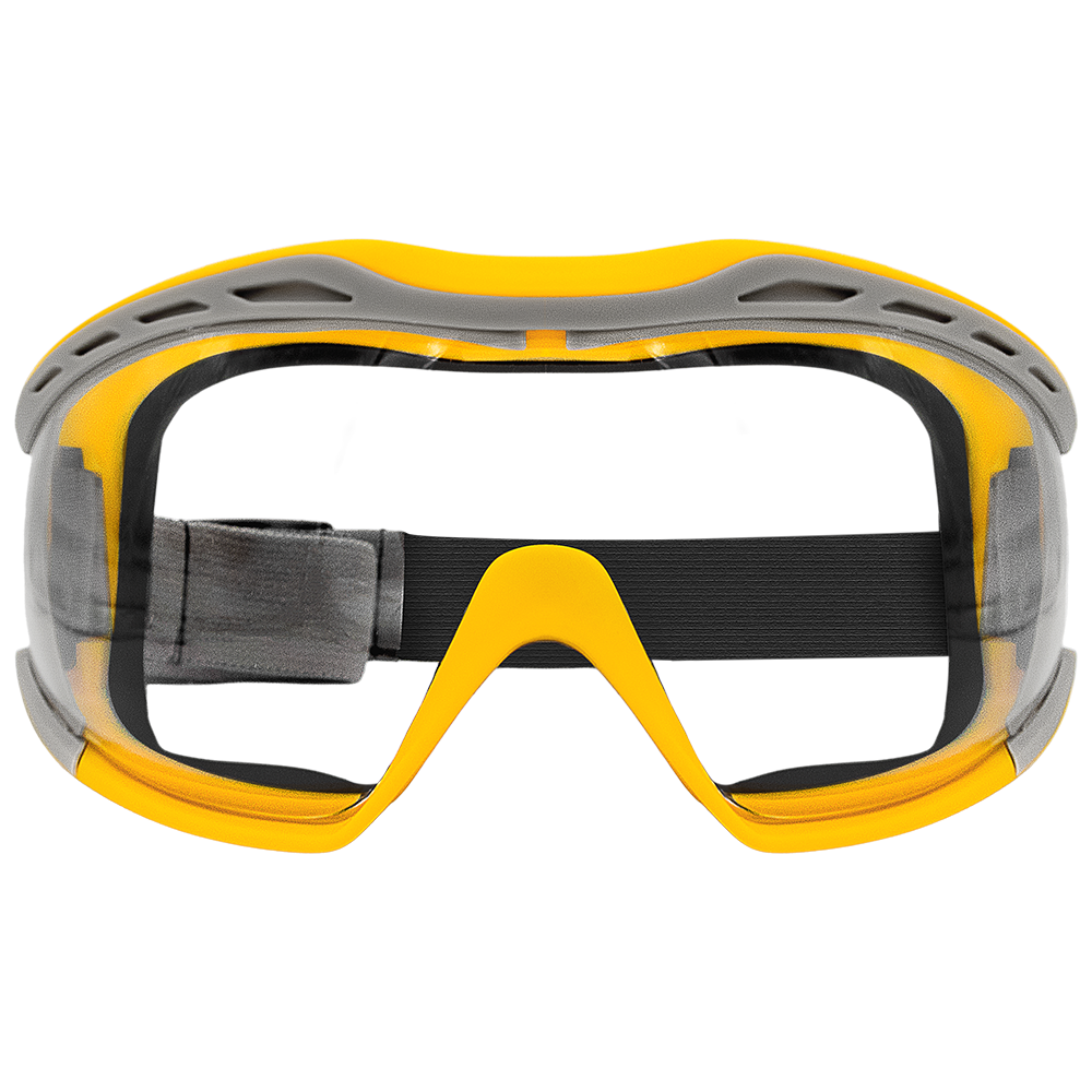 Zenport SG274 Safety Goggles Clear Lens, Flex Seal, Yellow, Yellow
