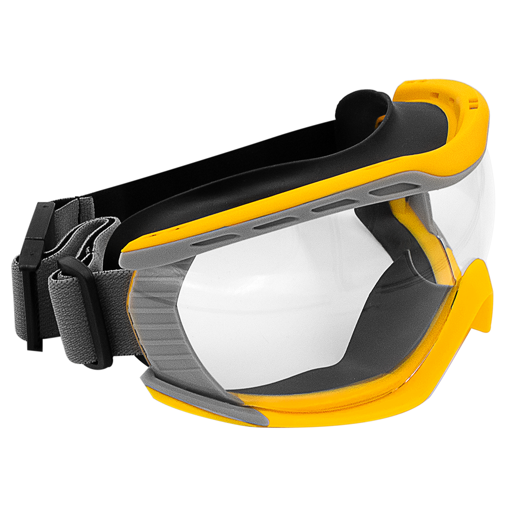 Zenport SG274 Safety Goggles Clear Lens, Flex Seal, Yellow, Yellow