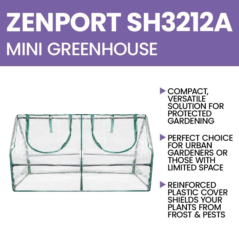Zenport SH3212A Garden Cold Frame Greenhouse Cloche