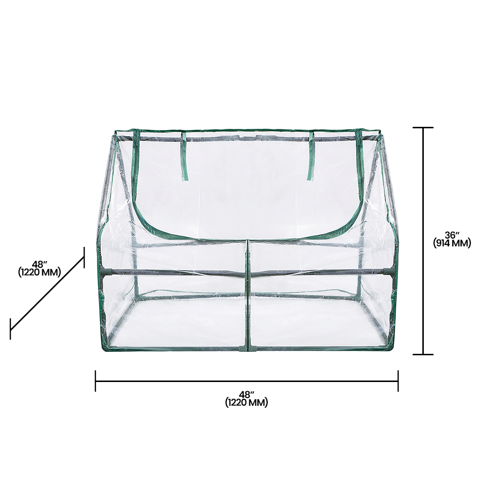 Zenport SH3214A 4ft Greenhouse - 4'x4'x3', Green