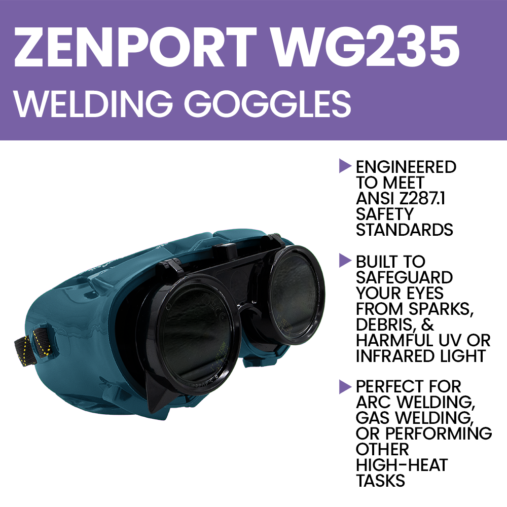 Zenport WG235 Ergonomic Welding Eye Protection Goggles