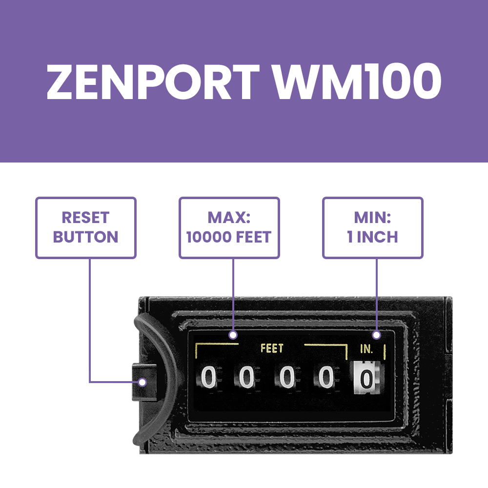 Mini rueda de medición Zenport WM100, 4 pulgadas, roja