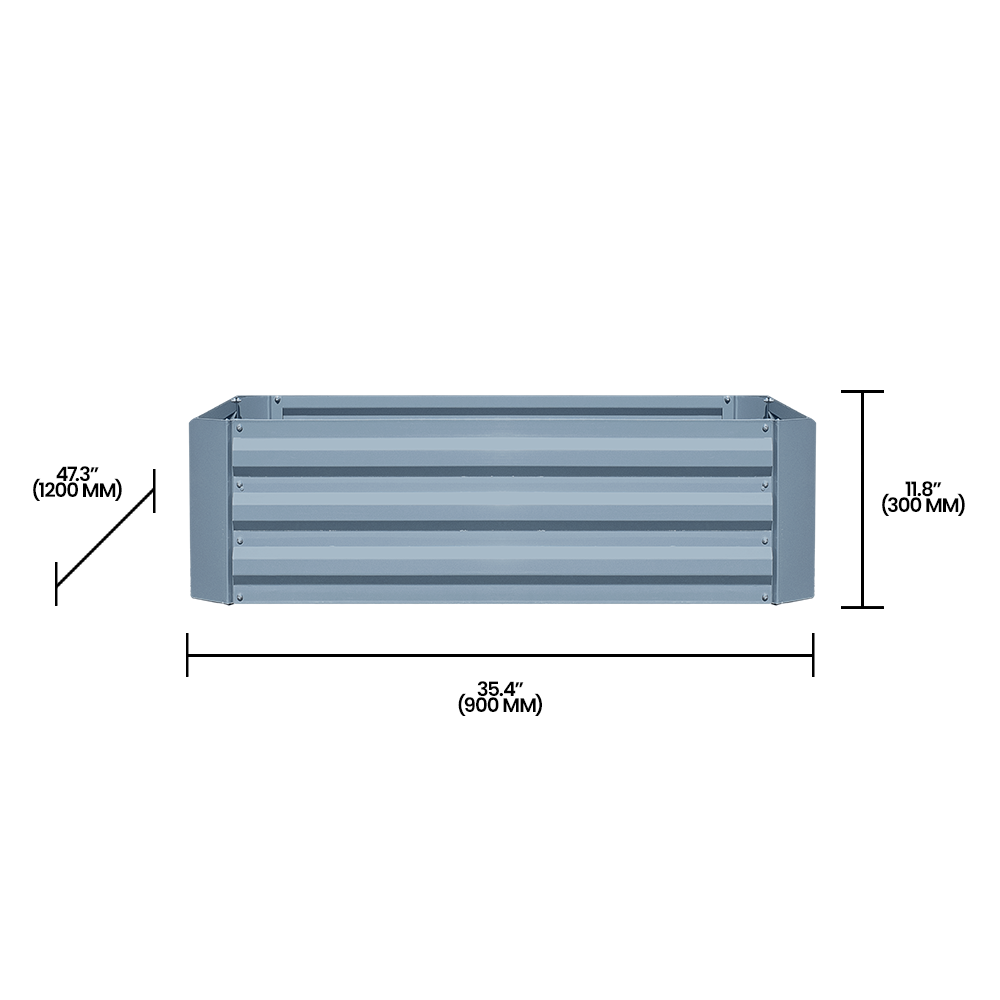 Zenport WS1203 Raised Garden Bed Kit, Gray (47.3"x35.4"x11.8"), Gray