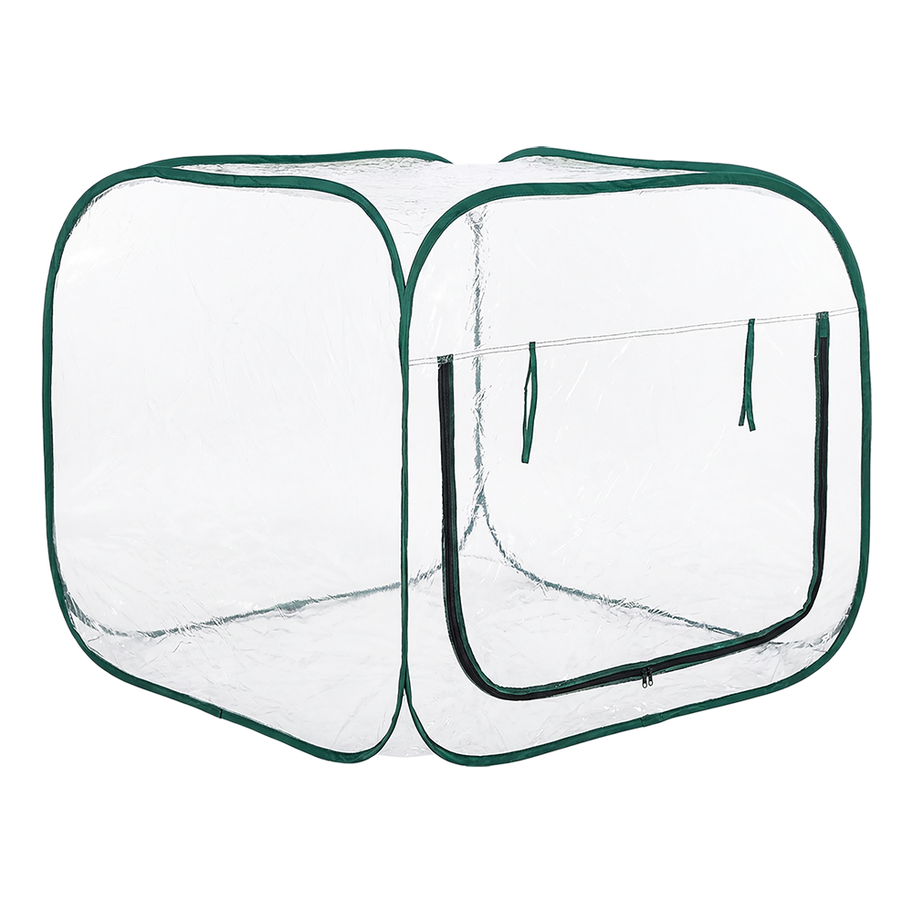 Zenport WS3241 Pop-Up Greenhouse (47.3"x47.3"x39.4"), Green
